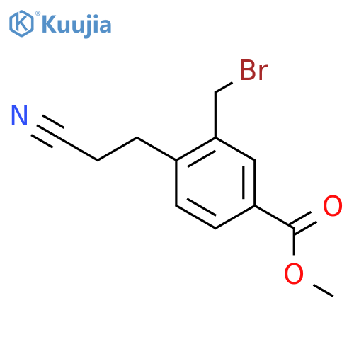 Methyl 3-(bromomethyl)-4-(2-cyanoethyl)benzoate structure