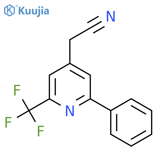 2-Phenyl-6-(trifluoromethyl)pyridine-4-acetonitrile structure
