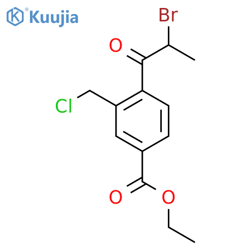 Ethyl 4-(2-bromopropanoyl)-3-(chloromethyl)benzoate structure