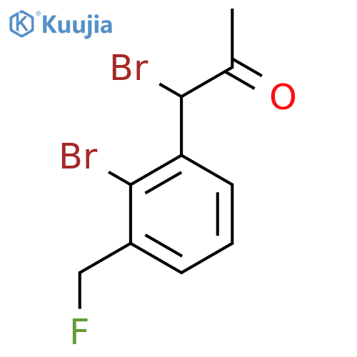 1-Bromo-1-(2-bromo-3-(fluoromethyl)phenyl)propan-2-one structure