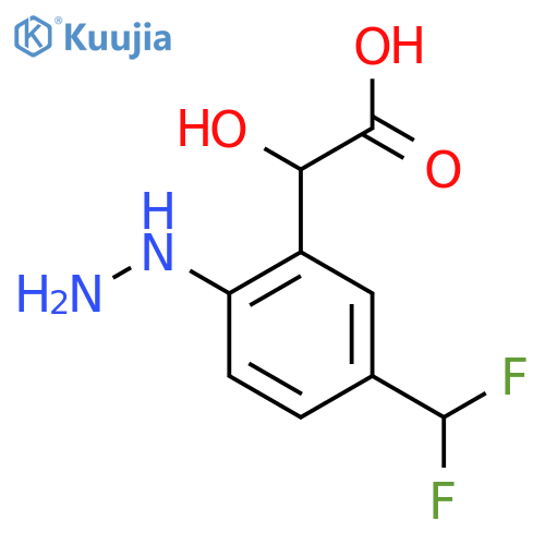 5-(Difluoromethyl)-2-hydrazinylmandelic acid structure
