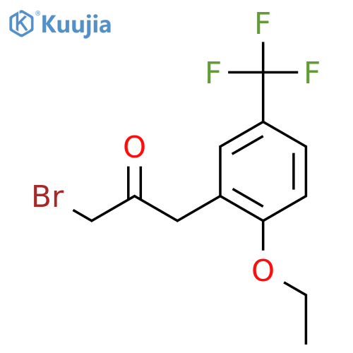 1-Bromo-3-(2-ethoxy-5-(trifluoromethyl)phenyl)propan-2-one structure