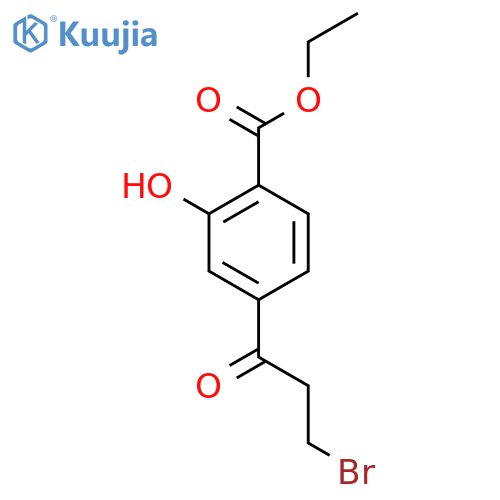 Ethyl 4-(3-bromopropanoyl)-2-hydroxybenzoate structure