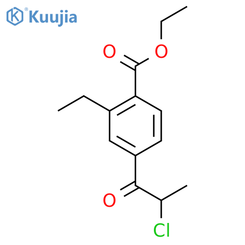 Ethyl 4-(2-chloropropanoyl)-2-ethylbenzoate structure