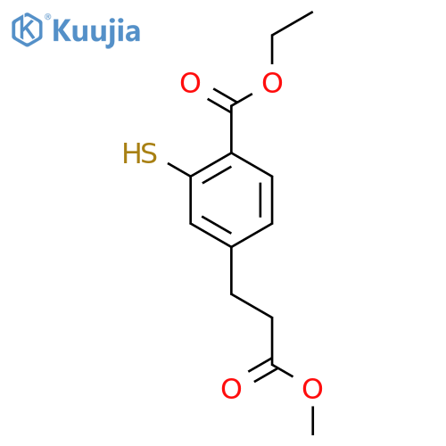 Ethyl 2-mercapto-4-(3-methoxy-3-oxopropyl)benzoate structure