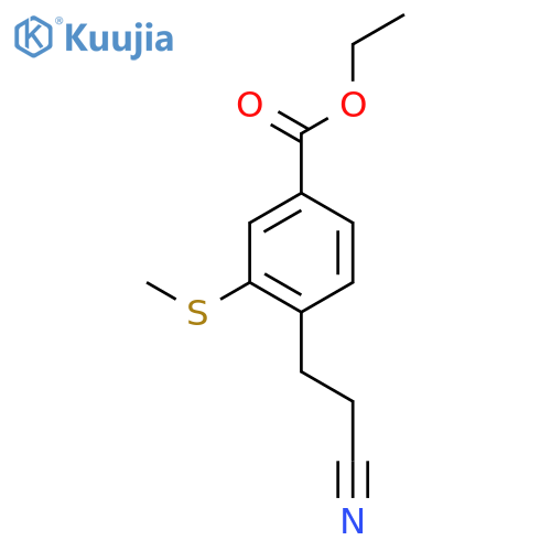 Ethyl 4-(2-cyanoethyl)-3-(methylthio)benzoate structure