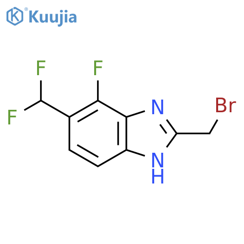 2-Bromomethyl-6-difluoromethyl-7-fluoro-1H-benzimidazole structure
