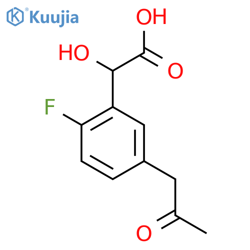 2-Fluoro-5-(2-oxopropyl)mandelic acid structure