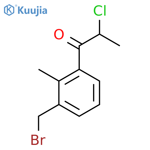 1-(3-(Bromomethyl)-2-methylphenyl)-2-chloropropan-1-one structure