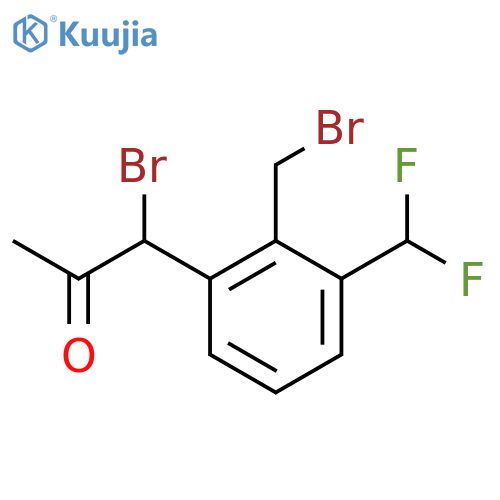 1-Bromo-1-(2-(bromomethyl)-3-(difluoromethyl)phenyl)propan-2-one structure