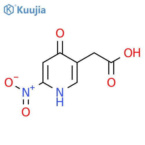 4-Hydroxy-2-nitropyridine-5-acetic acid structure