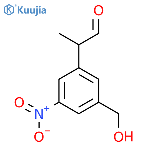 3-(Hydroxymethyl)-5-nitrophenylpropanal structure
