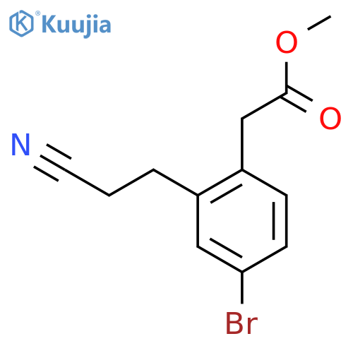 Methyl 4-bromo-2-(2-cyanoethyl)phenylacetate structure