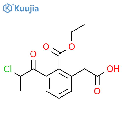 Ethyl 2-(carboxymethyl)-6-(2-chloropropanoyl)benzoate structure