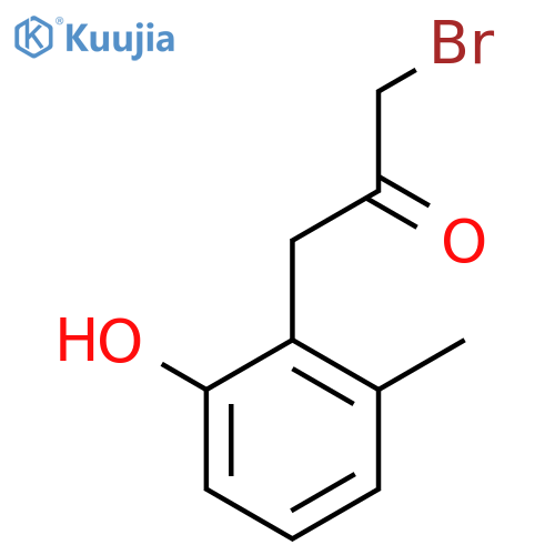 2-(3-Bromo-2-oxopropyl)-3-methylphenol structure