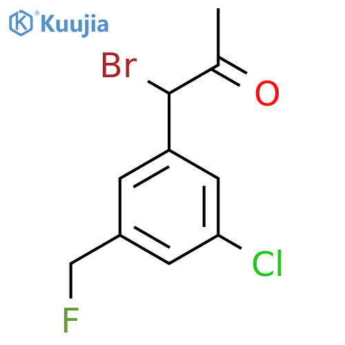 1-Bromo-1-(3-chloro-5-(fluoromethyl)phenyl)propan-2-one structure