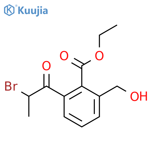 Ethyl 2-(2-bromopropanoyl)-6-(hydroxymethyl)benzoate structure