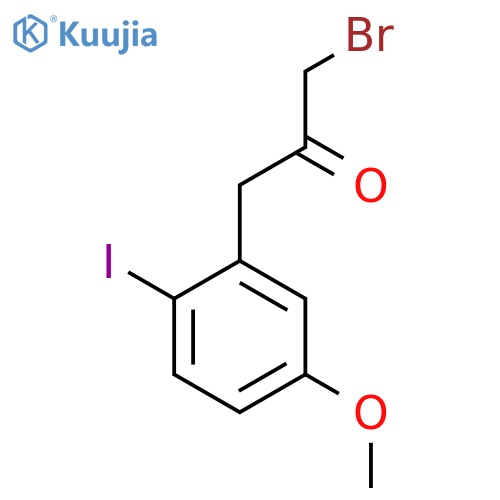 1-Bromo-3-(2-iodo-5-methoxyphenyl)propan-2-one structure