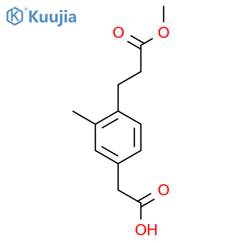 Methyl 3-(4-(carboxymethyl)-2-methylphenyl)propanoate structure
