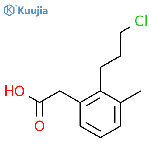2-(3-Chloropropyl)-3-methylphenylacetic acid structure