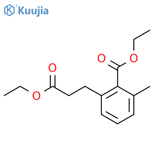 Ethyl 2-(3-ethoxy-3-oxopropyl)-6-methylbenzoate structure