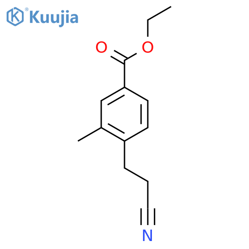 Ethyl 4-(2-cyanoethyl)-3-methylbenzoate structure