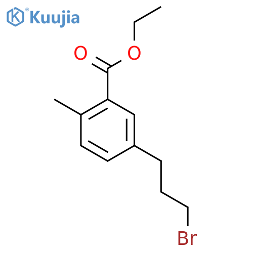 Ethyl 5-(3-bromopropyl)-2-methylbenzoate structure