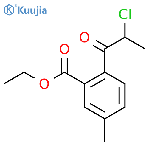 Ethyl 2-(2-chloropropanoyl)-5-methylbenzoate structure