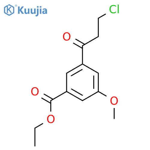 Ethyl 3-(3-chloropropanoyl)-5-methoxybenzoate structure