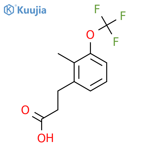 3-(2-Methyl-3-(trifluoromethoxy)phenyl)propanoic acid structure