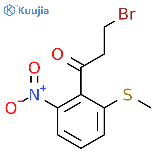 3-Bromo-1-(2-(methylthio)-6-nitrophenyl)propan-1-one structure