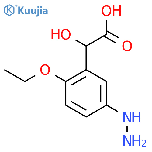 2-Ethoxy-5-hydrazinylmandelic acid structure