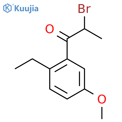 2-Bromo-1-(2-ethyl-5-methoxyphenyl)propan-1-one structure