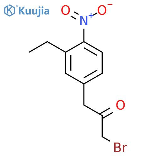 1-Bromo-3-(3-ethyl-4-nitrophenyl)propan-2-one structure