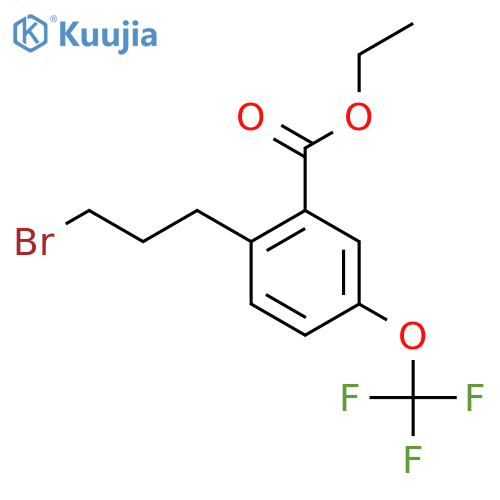 Ethyl 2-(3-bromopropyl)-5-(trifluoromethoxy)benzoate structure