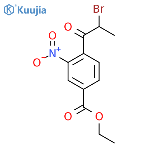 Ethyl 4-(2-bromopropanoyl)-3-nitrobenzoate structure
