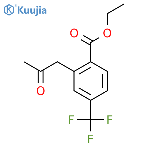 Ethyl 2-(2-oxopropyl)-4-(trifluoromethyl)benzoate structure