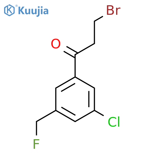 3-Bromo-1-(3-chloro-5-(fluoromethyl)phenyl)propan-1-one structure