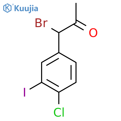 1-Bromo-1-(4-chloro-3-iodophenyl)propan-2-one structure