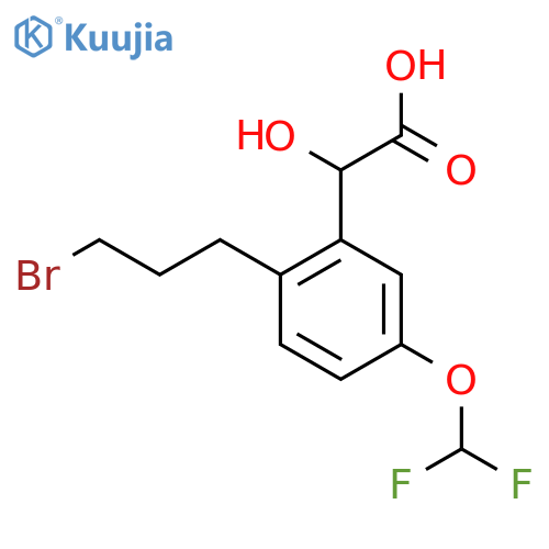 2-(3-Bromopropyl)-5-(difluoromethoxy)mandelic acid structure