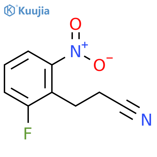 Benzenepropanenitrile, 2-fluoro-6-nitro- structure