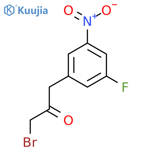 1-Bromo-3-(3-fluoro-5-nitrophenyl)propan-2-one structure