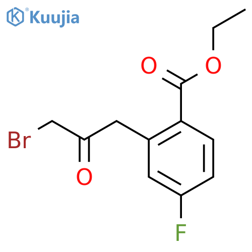 Ethyl 2-(3-bromo-2-oxopropyl)-4-fluorobenzoate structure