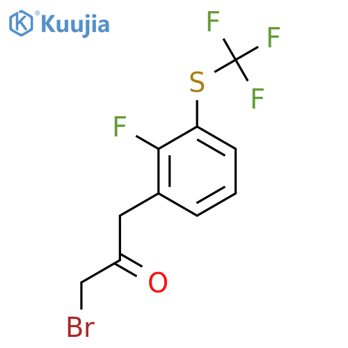 1-Bromo-3-(2-fluoro-3-(trifluoromethylthio)phenyl)propan-2-one structure