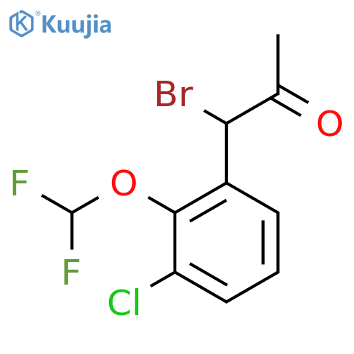 1-Bromo-1-(3-chloro-2-(difluoromethoxy)phenyl)propan-2-one structure