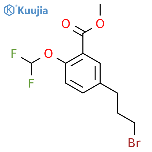 Methyl 5-(3-bromopropyl)-2-(difluoromethoxy)benzoate structure