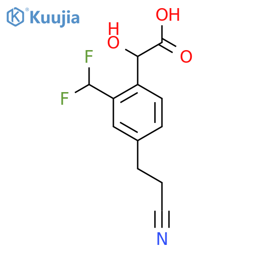 4-(2-Cyanoethyl)-2-(difluoromethyl)mandelic acid structure