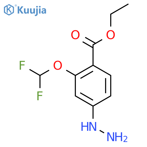 Ethyl 2-(difluoromethoxy)-4-hydrazinylbenzoate structure