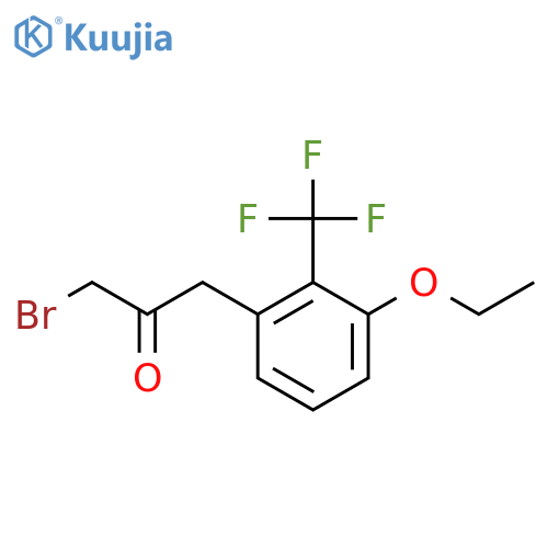 1-Bromo-3-(3-ethoxy-2-(trifluoromethyl)phenyl)propan-2-one structure