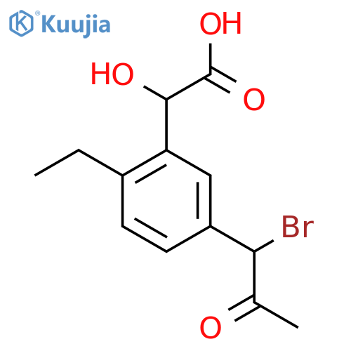 5-(1-Bromo-2-oxopropyl)-2-ethylmandelic acid structure